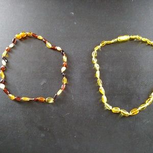 Amber teething necklaces